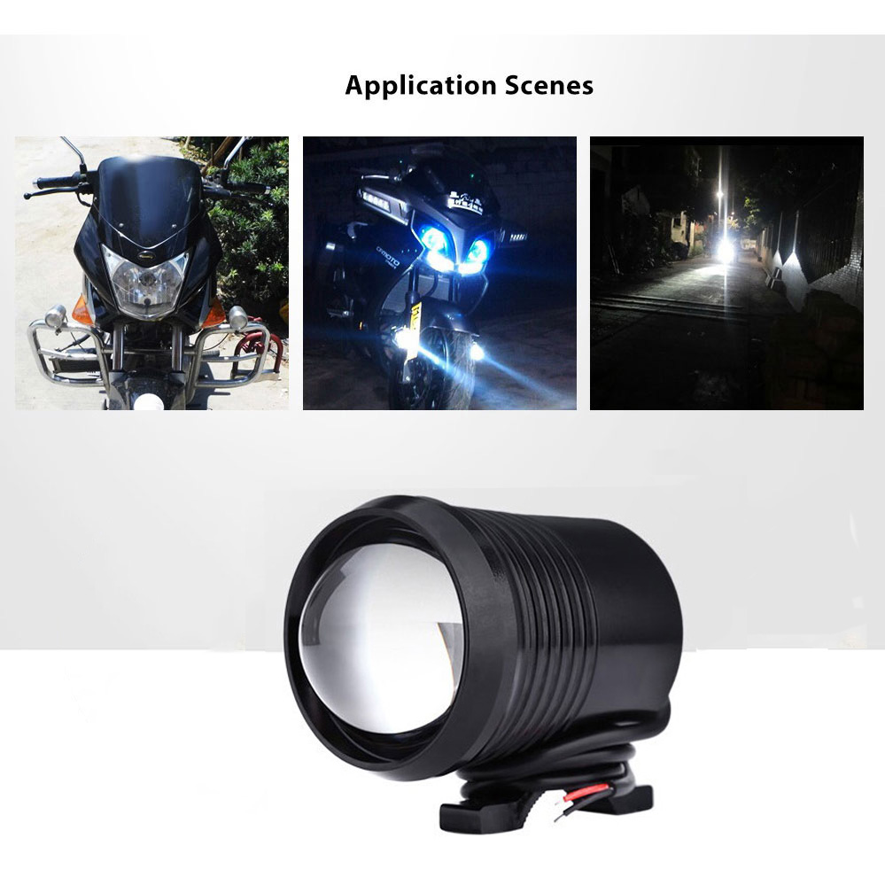 Lampu Sorot Motor. Lampu Tembak Motor LED Spotlight Bright Beam 1200LM Cool