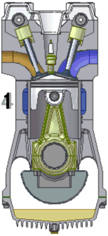 Posisi Piston Yang Benar. Putaran empat-tak