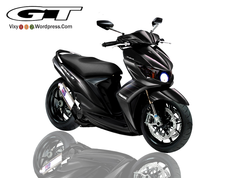 Modifikasi Mio Sporty Warna Hitam. Modifikasi Mio Soul Warna Hitam