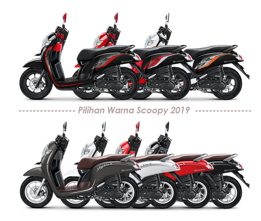 Perbedaan Scoopy Sporty Dan Stylish. 7 Pilihan Warna Scoopy 2019, Dua Model Sporty dan Stylish