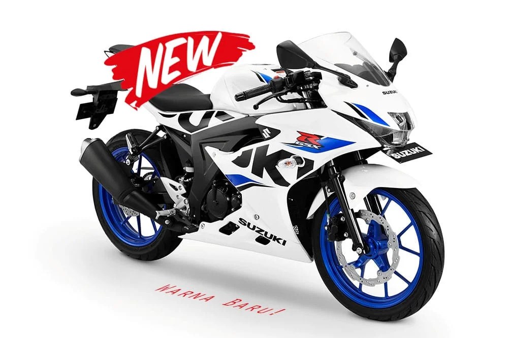 Motor Putih Velg Merah. Baru! Suzuki GSX-R150 Warna Putih dengan Velg Cat Biru