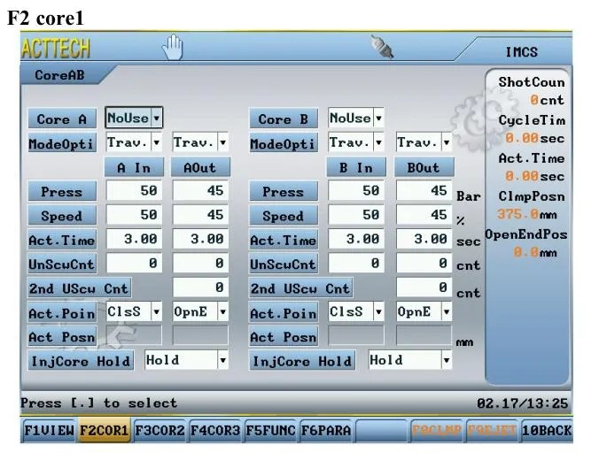 Fungsi Setting Mode Injeksi. pengaturan inti mesin injeksi