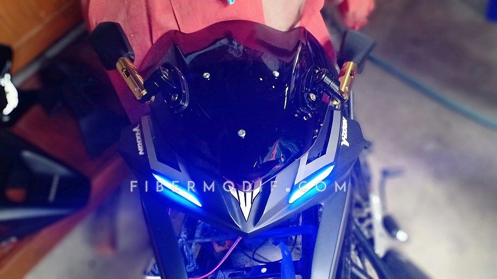 Lampu Led Untuk Vixion Advance. Cover Lampu LED Vixion R + Spion Tomok Gold Blue Matte White