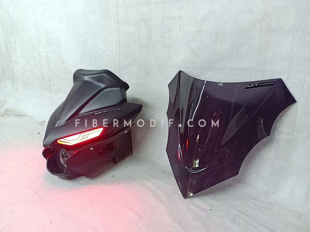 Mt25 Modif Touring. Headlamp Custom model MT25 Red LED