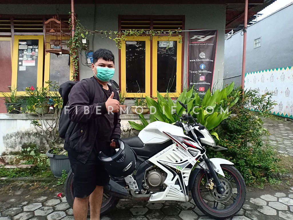 Vixion Body Ninja. Custom Cover Tangki model CBR250R + Body Belakang ala Ninja