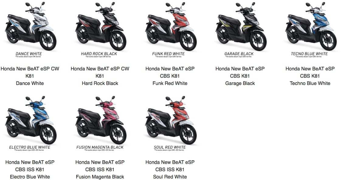 Bagian Bagian Motor Beat. Katalog Suku Cadang Honda BeAT eSP K81