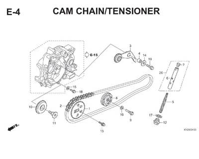 Ukuran Rantai Supra X 125 Fi. Chain Cam 88L (Rantai Keteng)