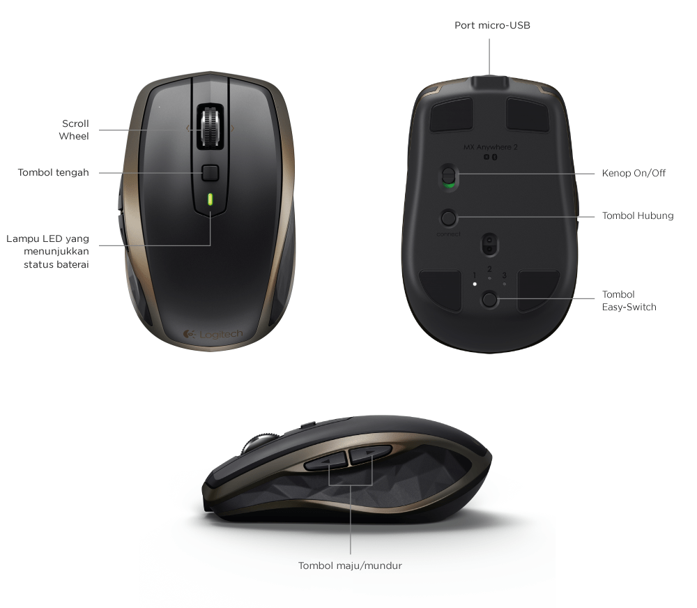 Cara Memasang Saklar Lampu 3 Tombol. PANDUAN PENGATURAN Logitech Anywhere 2 Wireless Mouse