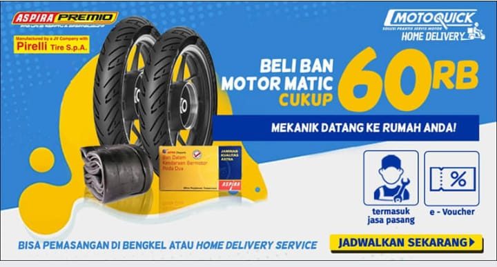 Harga Ban Di Motoquick. Beli Ban di Motoquick Rp 60 Ribu Plus Gratis Pemasangan di Rumah