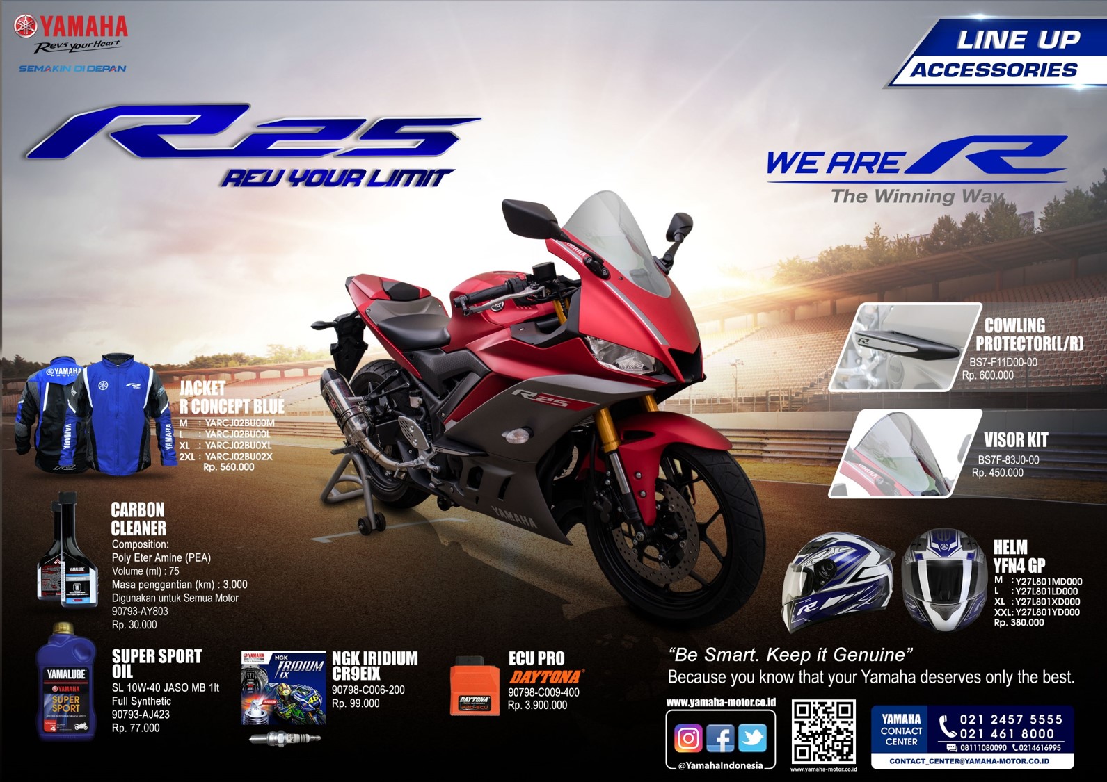 All New R25 Modif. Asik! Yamaha Hadirkan Aksesoris & Apparel untuk New R25