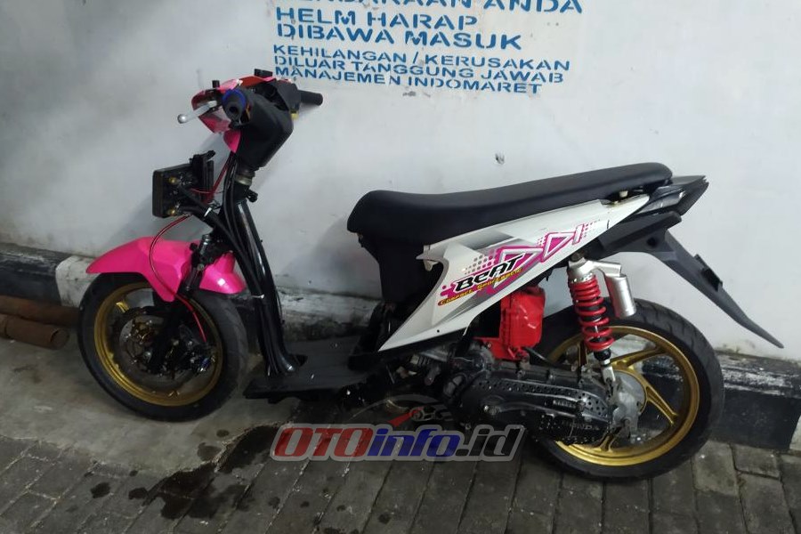 Honda Beat Karbu Modif Road Race. Maksimalkan Riset, Honda Beat Karbu Spek Road Race Ini Nekat