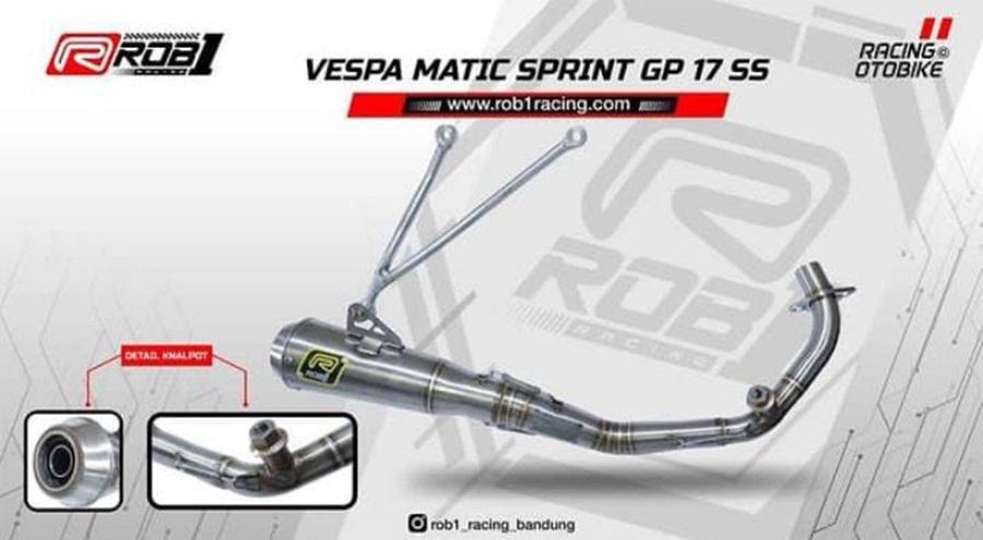 Fungsi Db Killer. Knalpot ROB1 Vespa Matic Sprint GP17 Ada Dua Spek, Dilengkapi