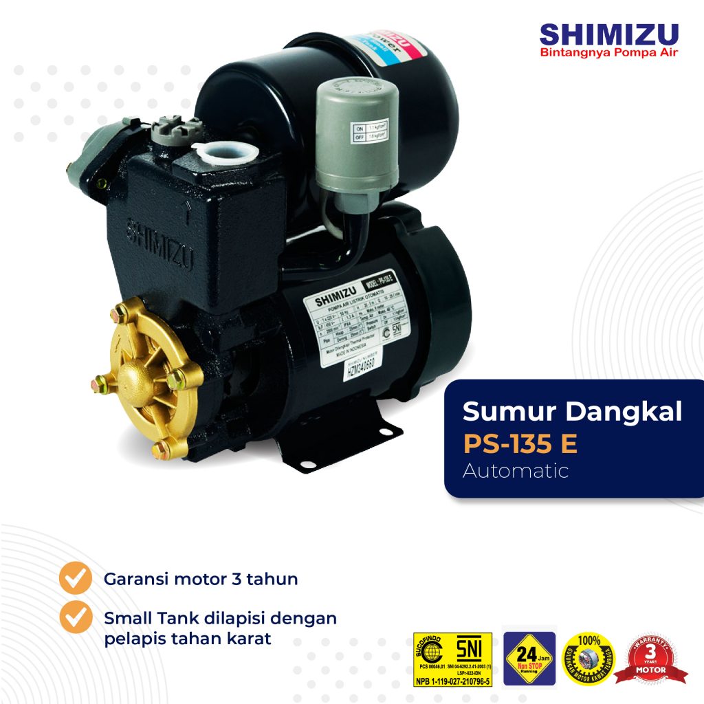 Rangkaian Otomatis Pompa Air Shimizu. PS-135 E