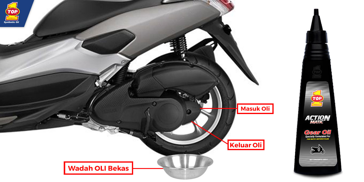 Botol Oli Gardan. 4 Cara dan Tips Ganti Oli Gardan Motor Matic yang Aman