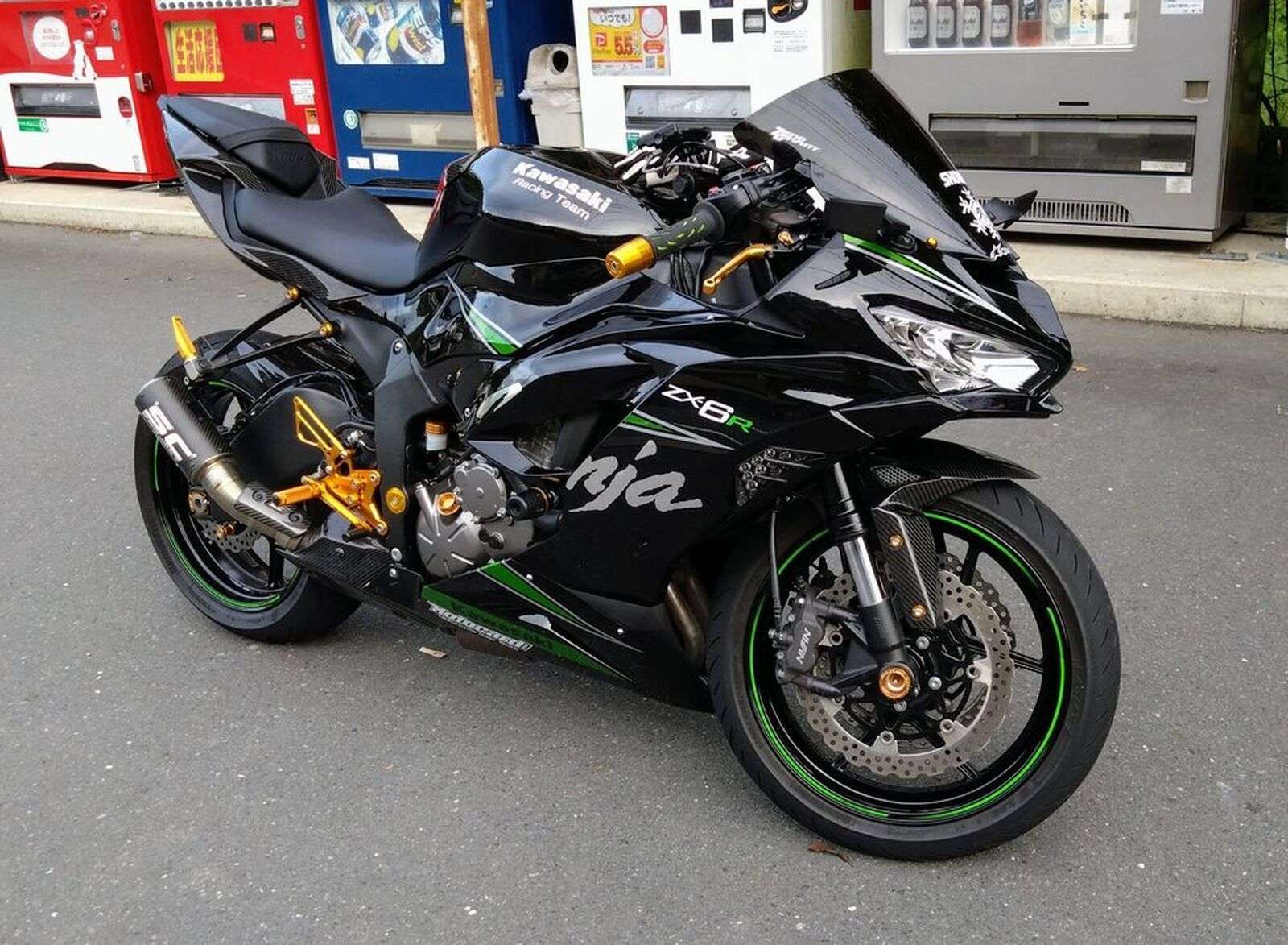 Ninja Full Modif. Modifikasi Ninja ZX-6R Full Black Carbon Japan Custom Culture