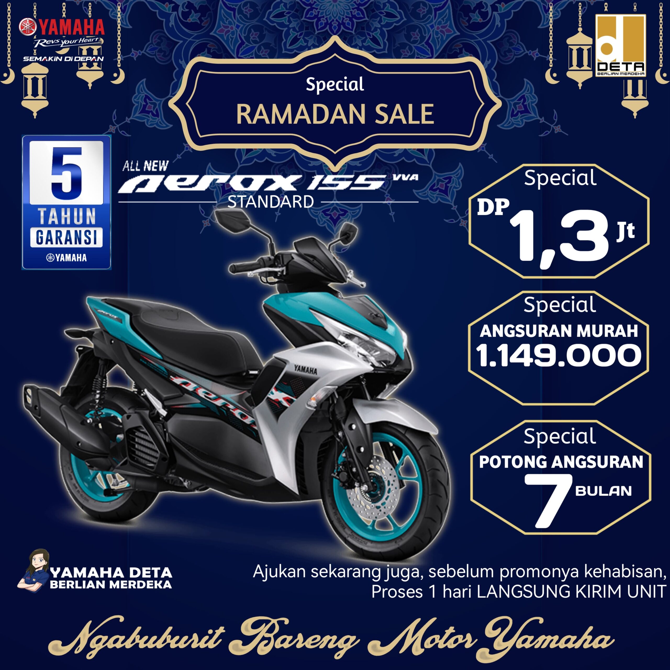 Harga Cicilan Motor Aerox. Promo Yamaha All New Aerox, DP Murah